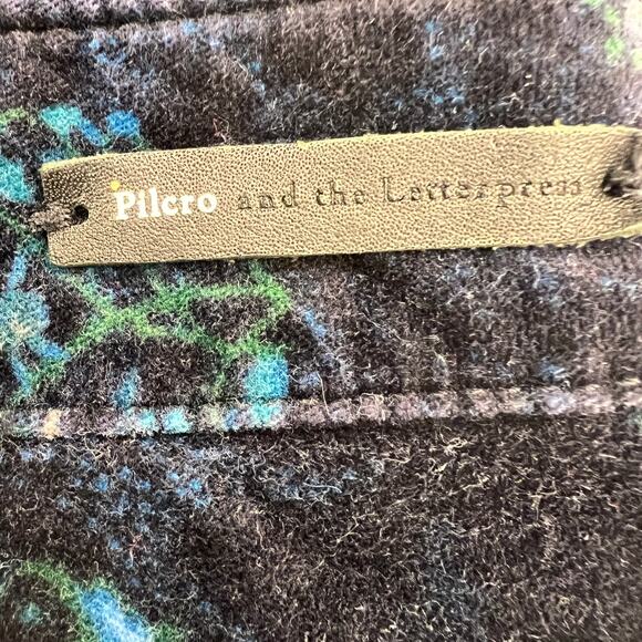 Pilcro and the Letterpress Script Velvet Ankle Jeans Navy Blue Floral Size 27 - Picture 12 of 15